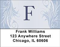 Floral Monogram F Address Labels