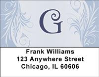 Floral Monogram G Address Labels