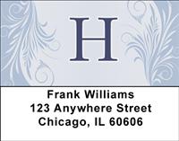 Floral Monogram H Address Labels