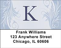 Floral Monogram K Address Labels