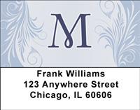 Floral Monogram M Address Labels