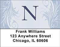 Floral Monogram N Address Labels