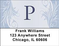 Floral Monogram P Address Labels