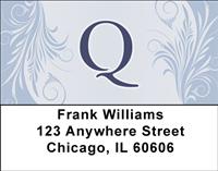 Floral Monogram Q Address Labels