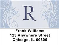 Floral Monogram R Address Labels