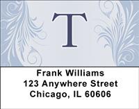 Floral Monogram T Address Labels