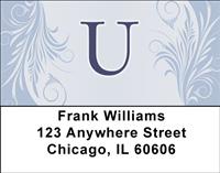 Floral Monogram U Address Labels