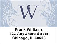 Floral Monogram W Address Labels