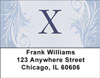 Floral Monogram X Address Labels
