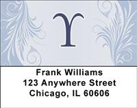 Floral Monogram Y Address Labels
