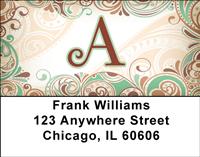 Funky Monogram A Address Labels