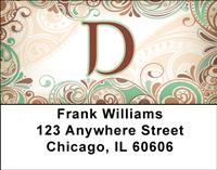 Funky Monogram D Address Labels