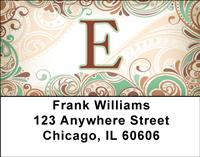 Funky Monogram E Address Labels