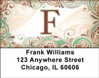 Funky Monogram F Address Labels