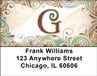 Funky Monogram G Address Labels