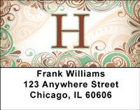 Funky Monogram H Address Labels