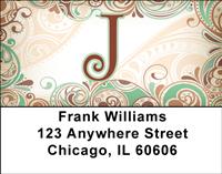 Funky Monogram J Address Labels