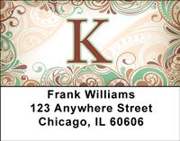 Funky Monogram K Address Labels