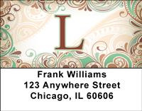 Funky Monogram L Address Labels