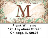 Funky Monogram M Address Labels
