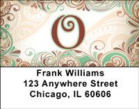 Funky Monogram O Address Labels