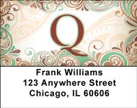 Funky Monogram Q Address Labels