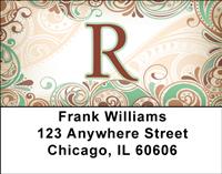 Funky Monogram R Address Labels