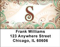 Funky Monogram S Address Labels