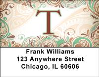 Funky Monogram T Address Labels