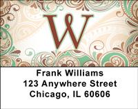 Funky Monogram W Address Labels