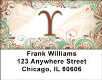 Funky Monogram Y Address Labels