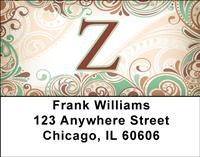 Funky Monogram Z Address Labels