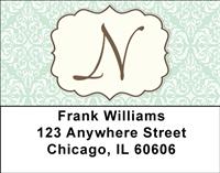 Vintage Monogram N Address Labels