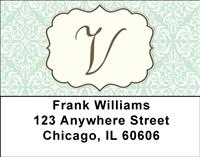Vintage Monogram V Address Labels