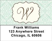 Vintage Monogram W Address Labels