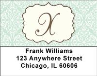 Vintage Monogram X Address Labels