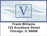 Simple Monogram V Address Labels