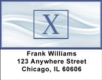 Simple Monogram X Address Labels