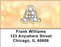 Bling Monogram A Address Labels