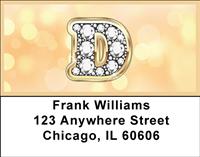 Bling Monogram D Address Labels
