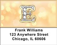 Bling Monogram E Address Labels