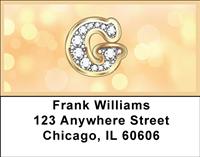 Bling Monogram G Address Labels