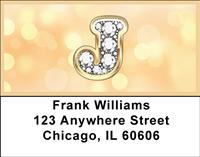 Bling Monogram J Address Labels