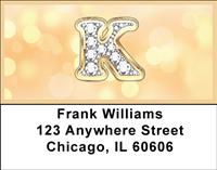 Bling Monogram K Address Labels