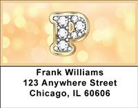 Bling Monogram P Address Labels