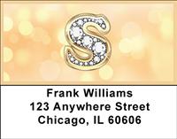 Bling Monogram S Address Labels