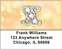 Bling Monogram X Address Labels