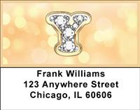 Bling Monogram Y Address Labels