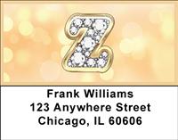 Bling Monogram Z Address Labels