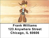 Cute Cowgirls Address Labels